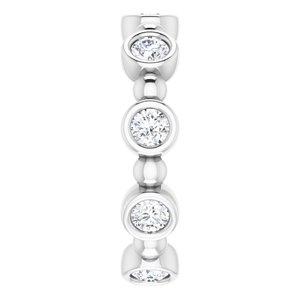 Bezel-Set Beaded Eternity Band