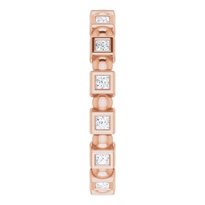 Bezel-Set Beaded Eternity Band