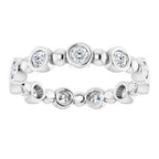 Bezel-Set Beaded Eternity Band