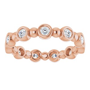 Bezel-Set Beaded Eternity Band
