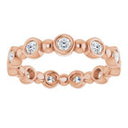 Bezel-Set Beaded Eternity Band