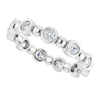 Bezel-Set Beaded Eternity Band