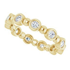 Bezel-Set Beaded Eternity Band