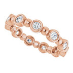 Bezel-Set Beaded Eternity Band