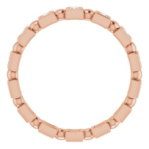 Bezel-Set Beaded Eternity Band