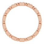 Bezel-Set Beaded Eternity Band