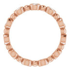 Bezel-Set Beaded Eternity Band