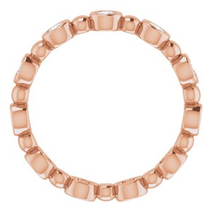 Bezel-Set Beaded Eternity Band