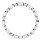 Bezel-Set Beaded Eternity Band