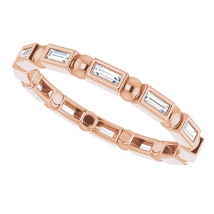 Bezel-Set Beaded Eternity Band
