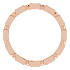 Bezel-Set Beaded Eternity Band
