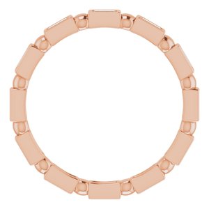 Bezel-Set Beaded Eternity Band