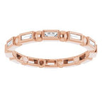 Bezel-Set Beaded Eternity Band