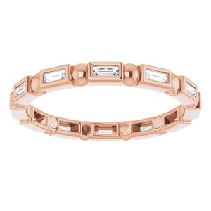 Bezel-Set Beaded Eternity Band