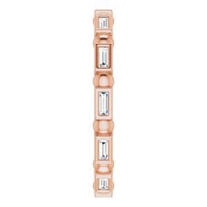 Bezel-Set Beaded Eternity Band