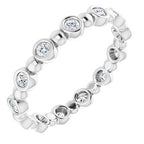Bezel-Set Beaded Eternity Band