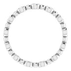 Bezel-Set Beaded Eternity Band