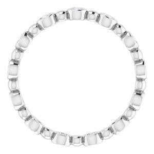 Bezel-Set Beaded Eternity Band