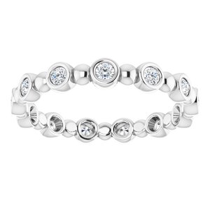 Bezel-Set Beaded Eternity Band