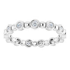 Bezel-Set Beaded Eternity Band