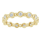 Bezel-Set Beaded Eternity Band