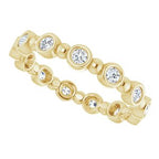 Bezel-Set Beaded Eternity Band