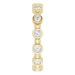 Bezel-Set Beaded Eternity Band