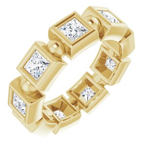 Bezel-Set Beaded Eternity Band