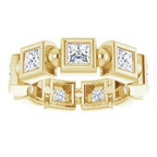 Bezel-Set Beaded Eternity Band