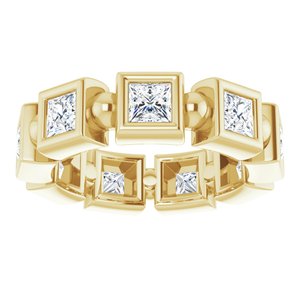 Bezel-Set Beaded Eternity Band