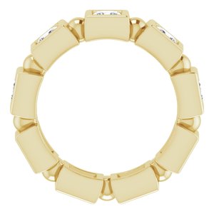 Bezel-Set Beaded Eternity Band