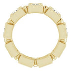 Bezel-Set Beaded Eternity Band