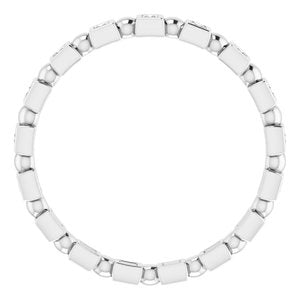 Bezel-Set Beaded Eternity Band
