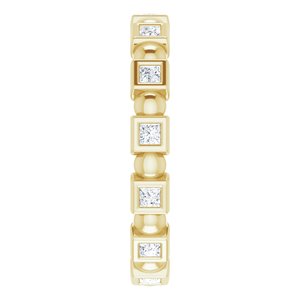 Bezel-Set Beaded Eternity Band