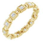 Bezel-Set Beaded Eternity Band