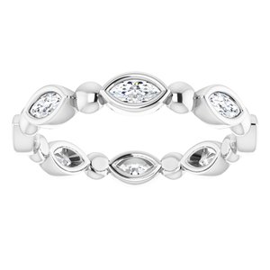 Bezel-Set Beaded Eternity Band