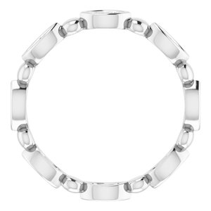 Bezel-Set Beaded Eternity Band