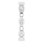 Bezel-Set Beaded Eternity Band