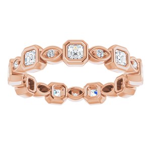 Accented Bezel-Set Eternity Band