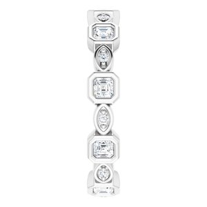 Accented Bezel-Set Eternity Band