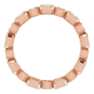 Accented Bezel-Set Eternity Band