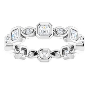 Accented Bezel-Set Eternity Band