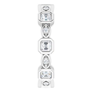 Accented Bezel-Set Eternity Band