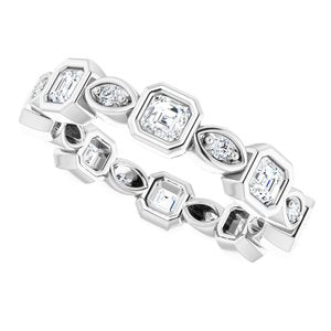 Accented Bezel-Set Eternity Band