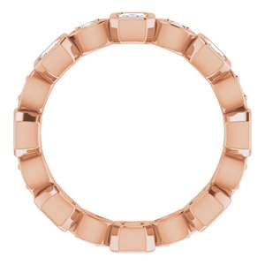 Accented Bezel-Set Eternity Band