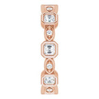 Accented Bezel-Set Eternity Band