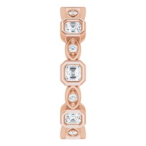 Accented Bezel-Set Eternity Band