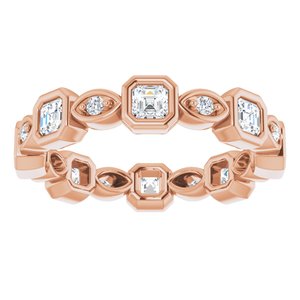 Accented Bezel-Set Eternity Band