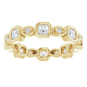 Accented Bezel-Set Eternity Band