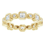 Accented Bezel-Set Eternity Band